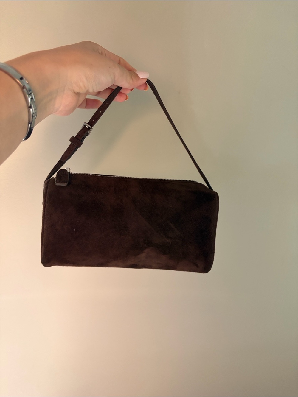 Brown Real Suede Mini Bag